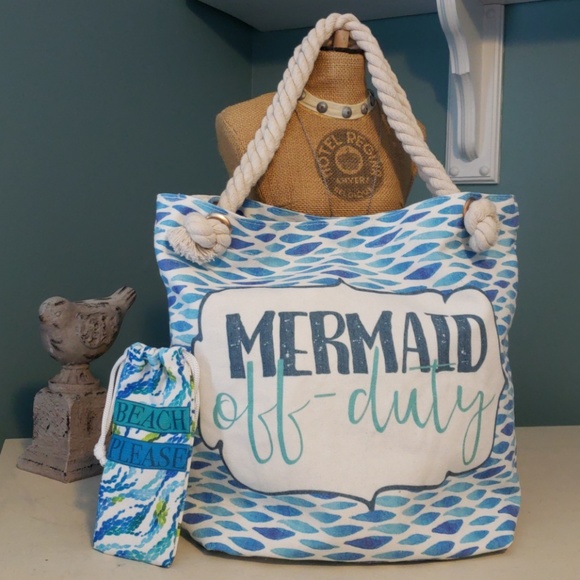 Handbags - 🌞Mermaid Off Duty Beach Tote Bag